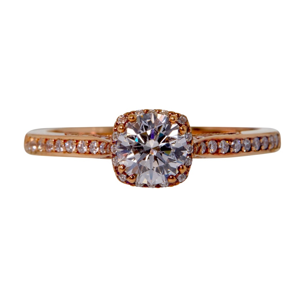 Tacori 18k Rose Gold GIA 0.70CT Round Cut Solitaire Ring, G, SI1